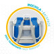Folding Chair with Headrest Aktive Blue 55 x 86 x 66 cm (2 Units)