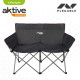 2-Seater Sofa Aktive Black Foldable 107 x 88 x 63 cm (2 Units)