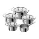 Casserole with Lid Zwilling 66580-000-0 Silver Stainless steel Ø 24 cm Ø 20 cm Ø 16 cm 1,5 L 2 L 3 L 4 L 6 L (5 Units)