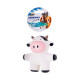 Dog toy Hilton Cow White Black Latex
