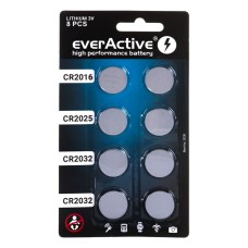 Batteries EverActive R2032 / CR2025 / CR2016 3 V (1 Unit)