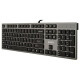 Teclado A4 Tech KV-300H QWERTY Negro Gris Monocromo Negro/Gris