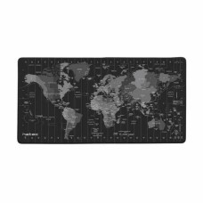 Gaming Mouse Mat Natec Time Zone Map Maxi Black Grey Printed