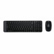 Keyboard and Mouse Logitech Wireless Combo MK220 Black QWERTY Qwerty US