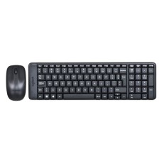 Keyboard and Mouse Logitech Wireless Combo MK220 Black QWERTY Qwerty US