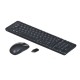 Keyboard and Mouse Logitech Wireless Combo MK220 Black QWERTY Qwerty US