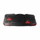 Keyboard and Mouse Tacens MCP1 Black Red Monochrome Spanish Qwerty