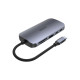 Hub USB Unitek D1071A Negro Plateado
