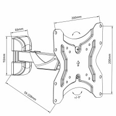 Soporte de Mesa para Pantalla MacLean MC-741 13