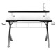 Mesa de Escritorio Gaming Huzaro HZ-Hero 5.0 White Blanco Negro Fibra de carbono 120 x 60 cm