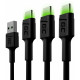 USB Cable Green Cell KABGCSET03 Black 2 m