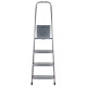 Escalera plegable de 4 peldaños Krause 000705 Plateado Aluminio