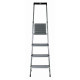 Escalera plegable de 4 peldaños Krause 126221 Plateado Aluminio