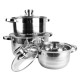 Cacerolas Feel Maestro MR-2220-6L Plateado Acero 6 Piezas