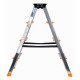 Escalera plegable de 4 peldaños Krause 120403 Plateado Aluminio