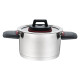 Casserole with Lid Feel Maestro MR-3530-6 Red Black Steel Stainless steel Plastic Ø 24 cm Ø 20 cm Ø 16 cm 1,5 L 5,8 L 3,2 L (6 P
