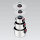 Casserole with Lid Feel Maestro MR-3530-6 Red Black Steel Stainless steel Plastic Ø 24 cm Ø 20 cm Ø 16 cm 1,5 L 5,8 L 3,2 L (6 P