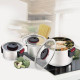 Casserole with Lid Feel Maestro MR-3530-6 Red Black Steel Stainless steel Plastic Ø 24 cm Ø 20 cm Ø 16 cm 1,5 L 5,8 L 3,2 L (6 P