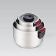 Casserole with Lid Feel Maestro MR-3530-6 Red Black Steel Stainless steel Plastic Ø 24 cm Ø 20 cm Ø 16 cm 1,5 L 5,8 L 3,2 L (6 P