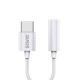 USB-C to Jack 3.5 mm Adapter Savio AK-51 White 11 cm