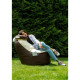 Puff GO GIFT Beige Bronce Oxford tejido antidesgarros 120 x 90 x 90 cm