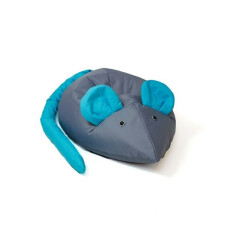Pouffe GO GIFT Blue Grey Oxford Mouse