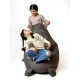 Puff GO GIFT Bronce Oxford Gato 105 x 80 cm