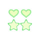 Nipple shield Peekaboo Green One size Hearts Stars