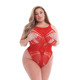 Leotard Baci Lingerie Red Queen size