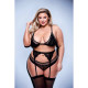 Underwear Set Baci Lingerie Black 3 Pieces (Queen)