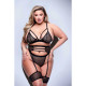 Underwear Set Baci Lingerie Black 3 Pieces (Queen)