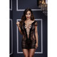 Corset Front Lace Mini Dress One Size Baci Lingerie BLW3126 Black (One size)