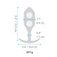 Plug Anal B-Vibe 4 Azul Azul marino