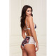 Lace Underwear Set Baci Lingerie Floral & Lace Grey (S/M)