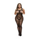 Bodystocking Jaquard Talla Grande Baci Lingerie 00186 (Queen)