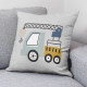 Cushion cover Kids&Cotton Brail A White 50 x 50 cm Cotton