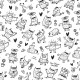 Fitted bottom sheet Decolores Monstre black 70x140 cm
