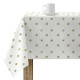 Stain-proof resined tablecloth Belum Snowflakes Gold 140 x 140 cm