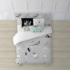 Funda Nórdica Looney Tunes Looney BN Blanco black 155 x 220 cm