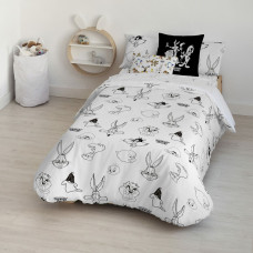Funda Nórdica Looney Tunes Looney B&W Blanco black 140 x 200 cm