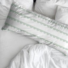 Funda de almohada Kids&Cotton Guildo Menta 45 x 110 cm