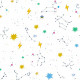 Fitted bottom sheet Decolores Cosmos Multicolour 180 x 200 cm
