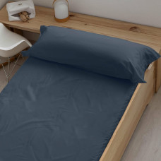 Fitted bottom sheet Decolores Liso Navy Blue 140 x 200 cm
