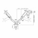 Soporte de Mesa para Pantalla Aisens DT27TSR-045 Negro