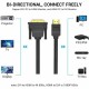 Adaptador DVI a HDMI Vention ABFBI Negro 3 m