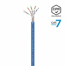 FTP Category 7 Rigid Network Cable Aisens AWG23 Blue 500 m