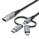 USB Cable Vention CQJHF 1 m Grey