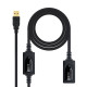 Cable Alargador USB NANOCABLE 10.01.0213 Negro 15 m