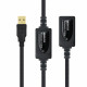 Cable Alargador USB NANOCABLE 10.01.0213 Negro 15 m