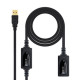 Cable Alargador USB NANOCABLE 10.01.0213 Negro 15 m
